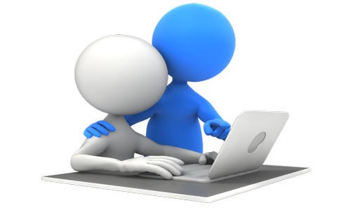 Imagem de uma mulçher segunrado uma caixa d eemail e um telefone e celular ao redor dela